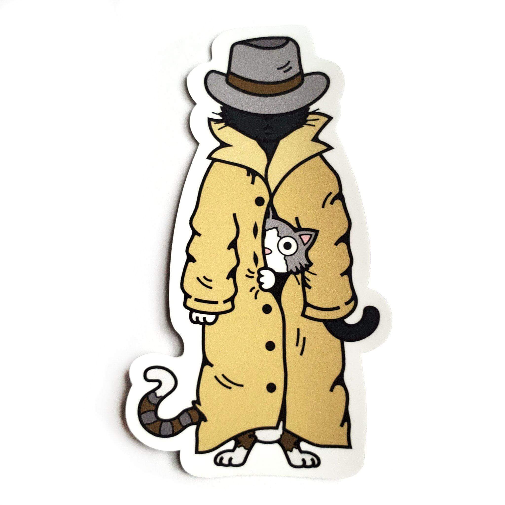3 Cats in a Trench Coat Vinyl Bumper Sticker Decal for Phone Etsy