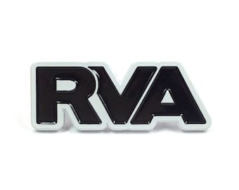 RVA Richmond Virginia Enamel Pin – 1.25" – White, Silver, or Gold Metal