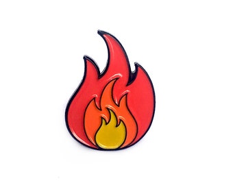 Fire Emoji Enamel Pin for Fitted Hats, Pin for Bag, Pin for Backpack, Lapel Pin, Enamel Pin for Hats, Pin For A Purse, Enamel Pin for Kids