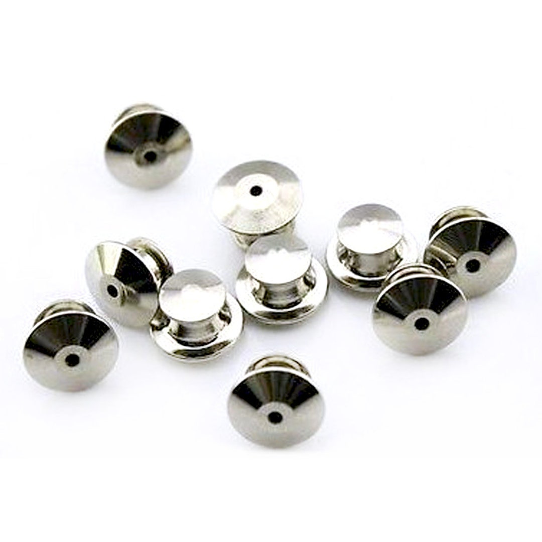 12 Pack Locking Pin Backs for Enamel Pins 