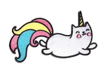 Unicorn Cat Patch, Unicat Patch, Unikitty Patch, Morale Patch, Iron on Patch, Tactical Patch for Women, Hook and Loop Patch, Rainbow Patch