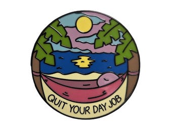 Quit Your Day Job Magnetic Golf Ball Marker – Optional Hat Clip – 1.25"