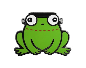 Frog Frankenstein Enamel Pin - Pin for Fitted Hats, Lapel Pin, Pin for Jacket, Wild West