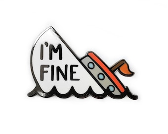 I'm Fine Fridge Magnet - Metal Refrigerator Magnet, Cute Magnets, Funny Magnets, Decorative Magnet Kids