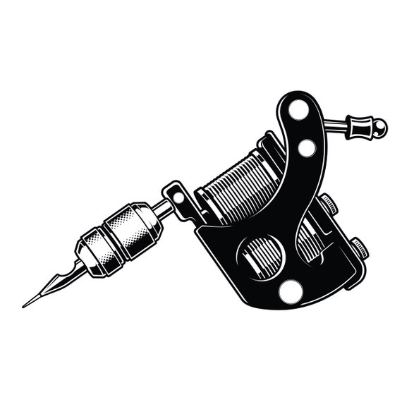 Buy Tattoo Machine Vinyl Sticker for Hydroflask, Waterproof Sticker,  Weatherproof Sticker for Laptop, Car Decal, Bumper Stickers, Water Bottle  Online in India 