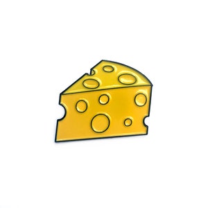 Cheese Enamel Pin for Fitted Hats, Pin for Bag, Pin for Backpack, Lapel Pin, Pin for Board, Enamel Pin for Hats, Food Pins, Gift for Waiter