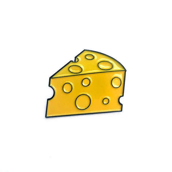 Cheese Enamel Pin for Fitted Hats, Pin for Bag, Pin for Backpack, Lapel Pin, Pin for Board, Enamel Pin for Hats, Food Pins, Gift for Waiter