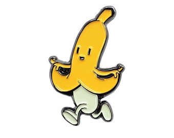Banana Split Hard Enamel Pin – 1.3" – Black Nickel