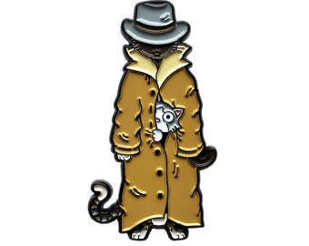 Trench Coat Cats Fridge Magnet - Imanes de metal para refrigerador, imanes lindos, imanes divertidos, imanes decorativos para niños