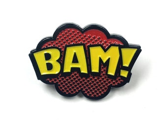 Bam Pop Art Comic Book Enamel Pin – 1"