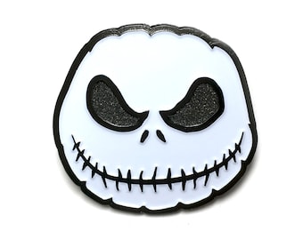Jack Skellington Enamel Pin – 1.25" – Glow in the Dark