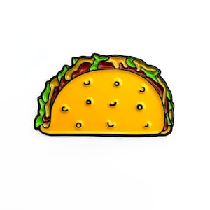 Taco Food Enamel Pin for Fitted Hats, Pin for Bag, Pin for Backpack, Lapel Pin, Pin For A Purse, Enamel Pin for Kids, Enamel Pin for Hats