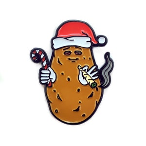 Christmas Baked Potato Enamel Pin for Fitted Hats, Pin for Bag, Pin for Backpack, Lapel Pin, Pin For A Purse, Enamel Pin for Hats