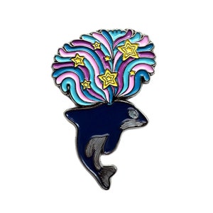 Orca Killer Whale Enamel Pin Ocean Fish Heady Festival Lapel Hat Badge