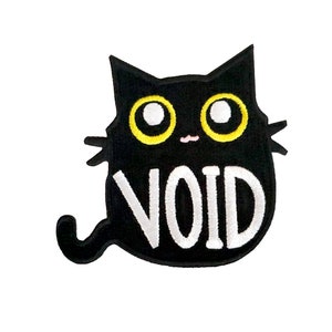 Void Black Cat パッチ - モラルパッチ、バックパック、帽子用フックアンドループパッチ、アイロンパッチ、タクティカルパッチ、EDC