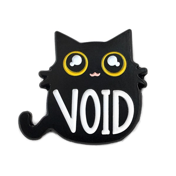 Void Black Cat Enamel Pin - Enamel Pin for Fitted Hats, Lapel Pin, Pin for Jacket