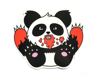 Panda Bear Pandamonium Vinyl Sticker for Hydroflask, Waterproof Sticker, Weatherproof Sticker for Laptop, Car Decal, Bumper Stickers, Bottle