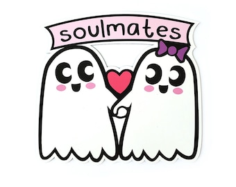 Soul Mates Magnet | Weatherproof Car Magnet | Vinyl Fridge Magnet | Locker Magnet | Car Bumper Magnet | Cute Love Magnet | Funny Love Magnet