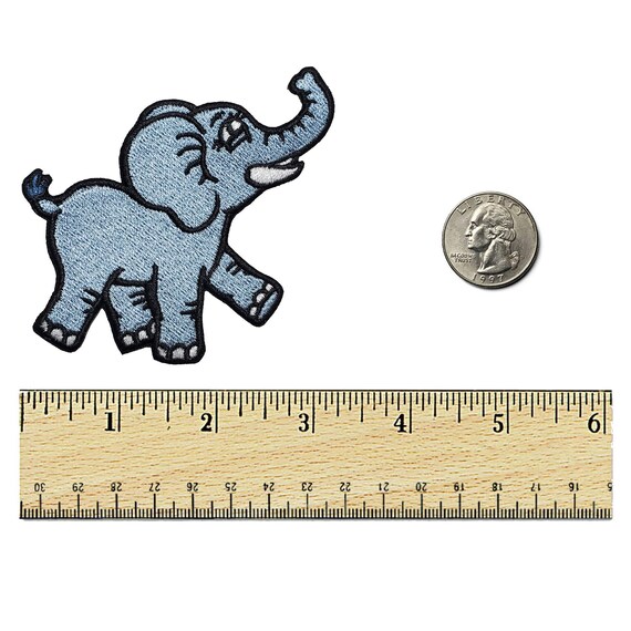 Elefant Applikation Aufbügler Aufnäher Mint Sternchenstoff Rosa