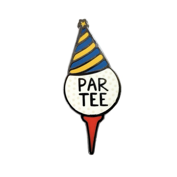 Par Tee Golf Pun Enamel Pin - Lapel Pin for Fitted Hats, Pin for Jacket, Golf Gift