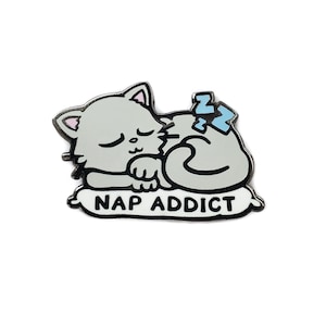 Cat Nap Addict Golf Ball Marker with Magnetic Hat Clip - Golf Gift Idea, Funny Golf Ball Marker, Golf Accessory