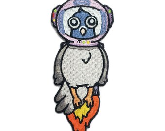 Astronaut Pigeon Patch - Morale Patch, Hook and Loop Patch for Backpack, Hat, Iron on Patch, Tactical Patch, EDC