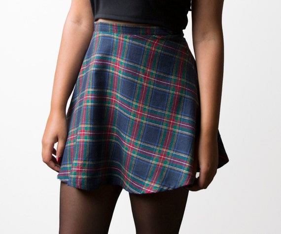 flannel plaid skirt