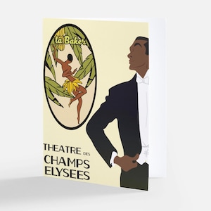 Josephine Baker - Blank Greeting Card 5.5&quot; X 4&quot;