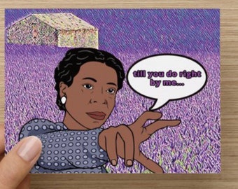 Miss Celie - Blank Greeting Card 5.5" X 4"