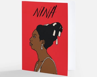 Nina- Blank Greeting Card 5.5" X 4"