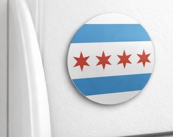 Chicago Illinois City Flag – 2x3 Inch Refrigerator Locker Magnet – Made In USA