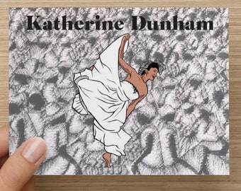 Katherine Dunham - Blank Greeting Card 5.5" X 4"