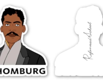 Arturo Schomburg -Vinyl Matte Sticker 2.8" x 2.9"