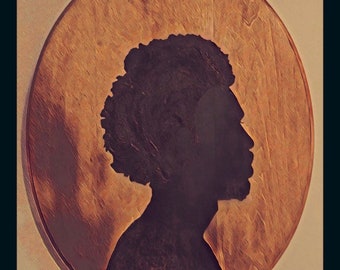Afro Cameo - Blank Greeting Card 5.5" X 4"