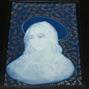 Excellent religious céramique limoges encadrée, by Marcel Chaufriasse