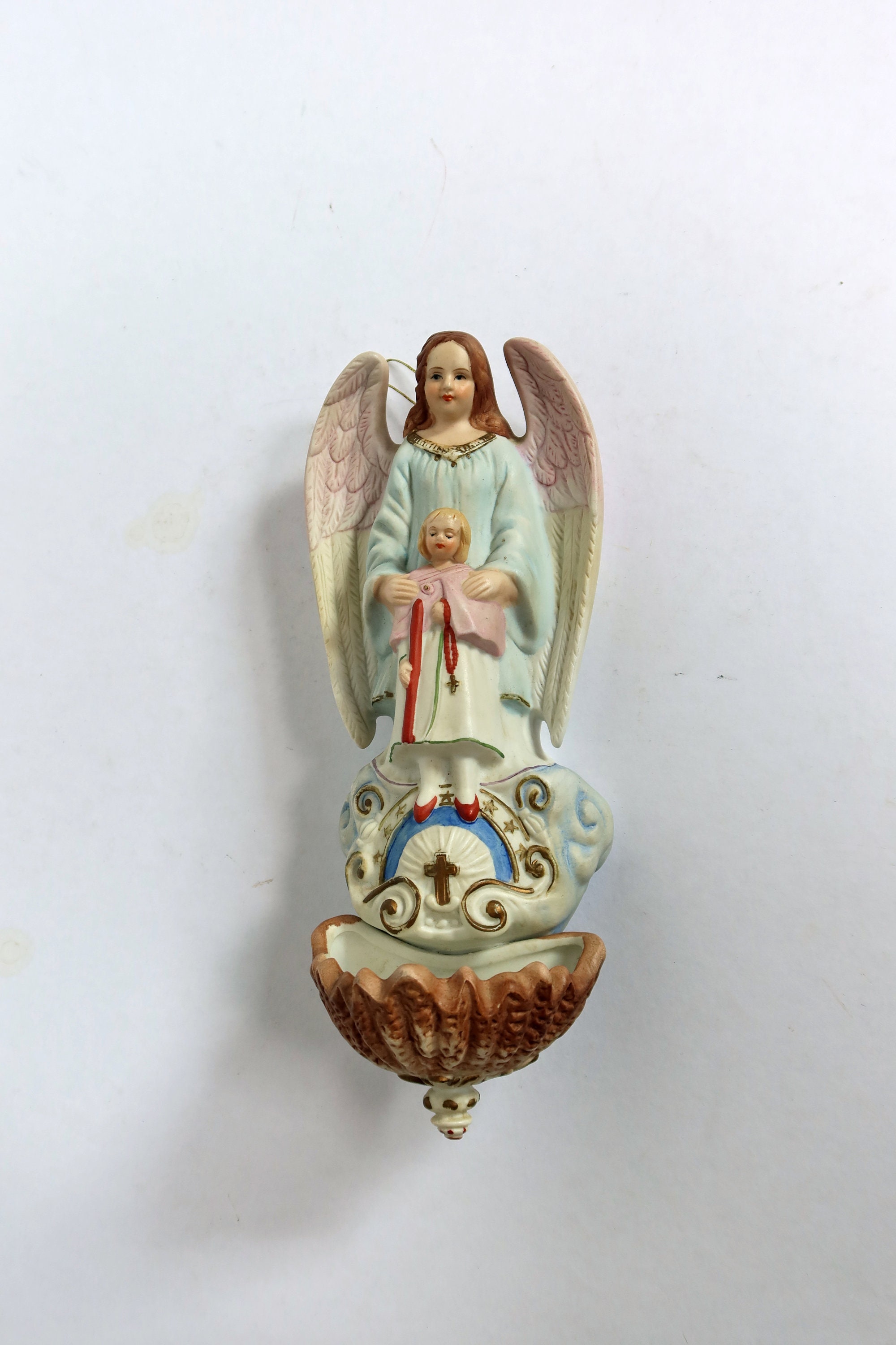 Merveilleux Français Antique Benitier, Très Vieux et Toujours en Parfait État.