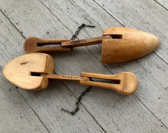 Victorian Edwardian Shoe Tree Shoe Shaper Wood Adjustable