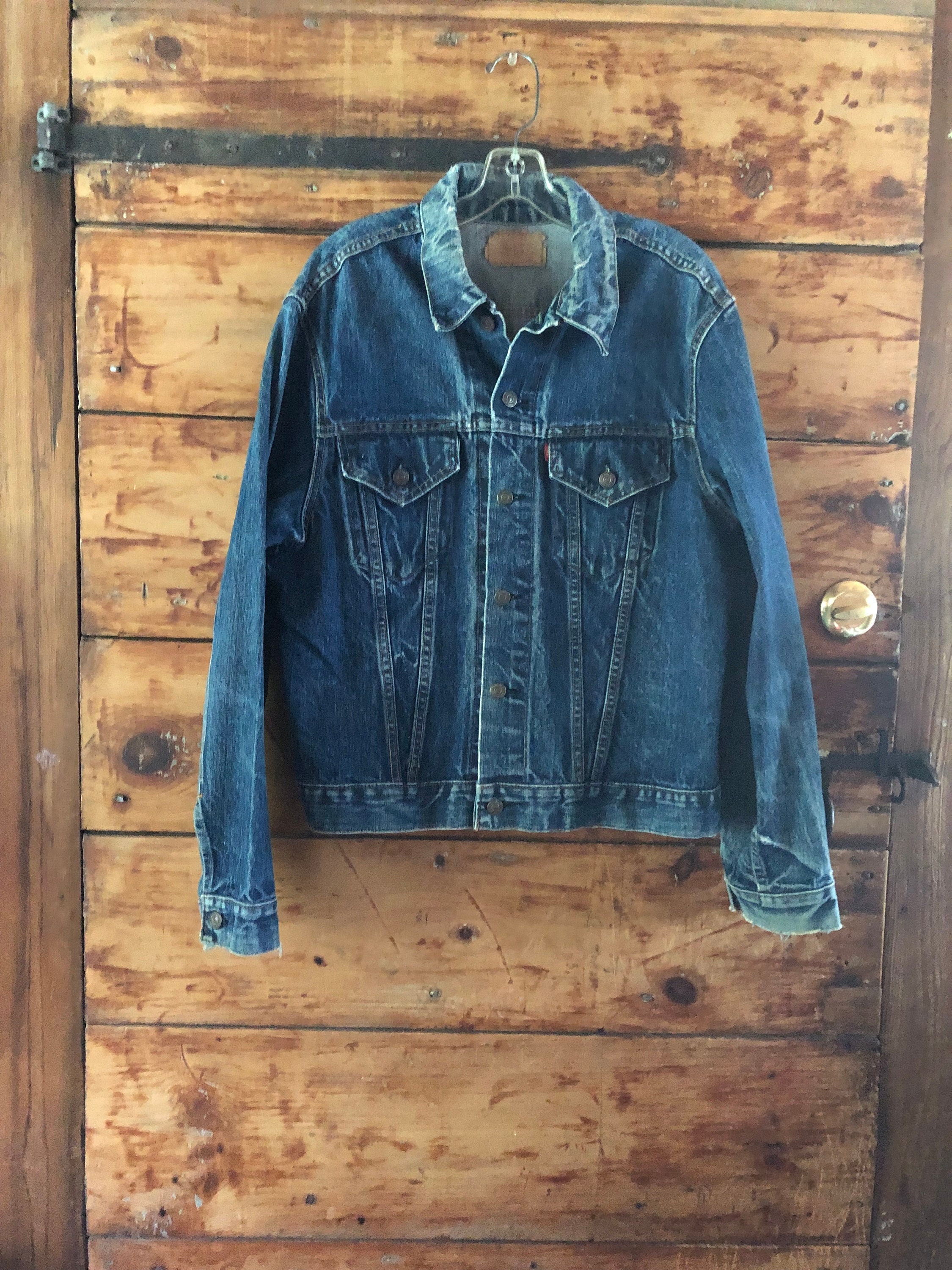 60's LEVI Jacket BIG E Distressed Workwear Denim Cotton - Etsy