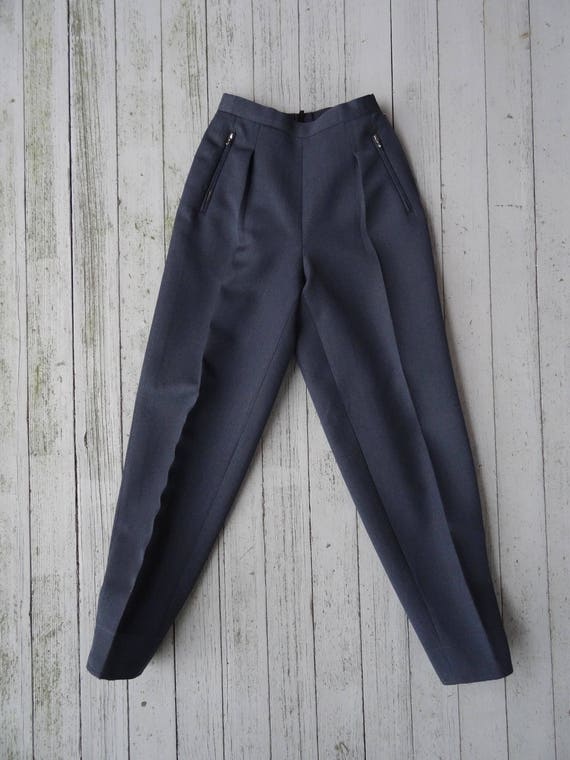 40's Pleated Pants Women's Wool Gabardine Ski Trou