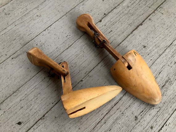 Victorian Edwardian Shoe Tree Shoe Shaper Wood Ad… - image 9