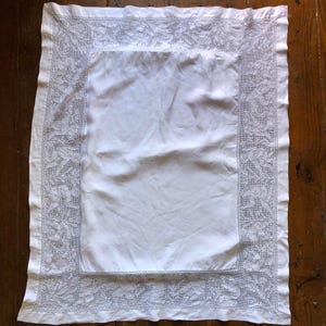 Victorian Pillowcase Lace Cotton Needlework Handmade Sham Large