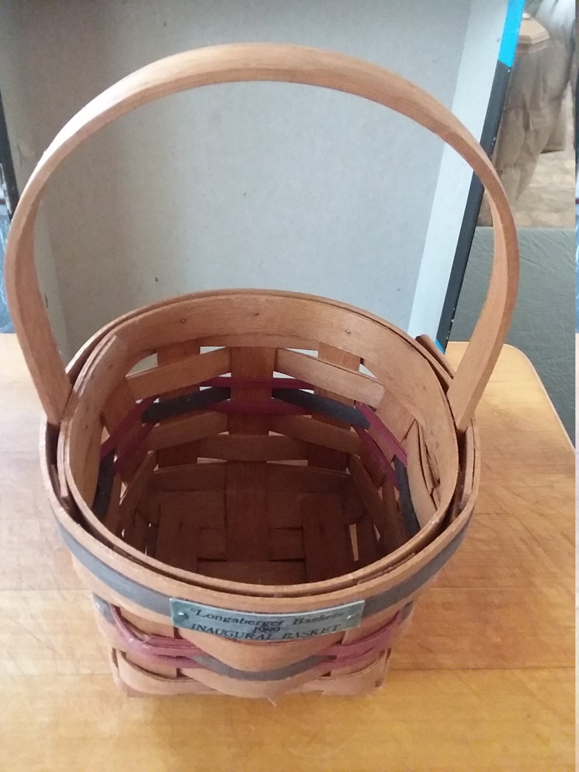 Longaberger basket 1989 inaugural basket Etsy