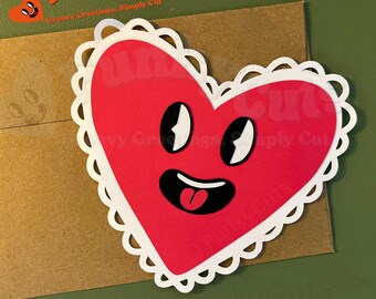 Valentine Heart Card SVG - Cricut Silhouette DIY - Arquivo de corte de modelo de corte de papel