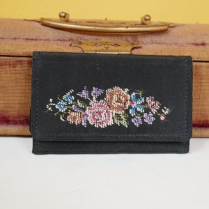 Petit Point Embroidered Change Purse