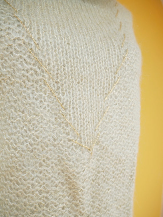Gauzy Knit Pale Sage Green Turtleneck Sweater - image 4