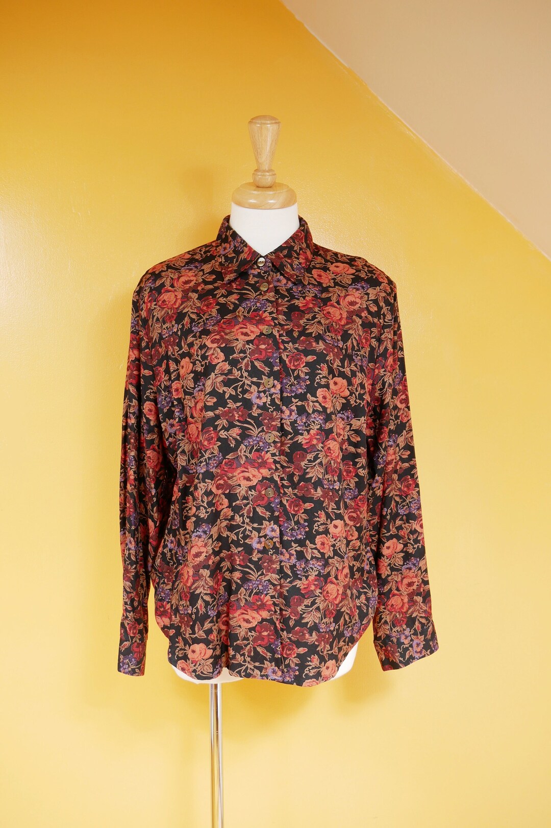 Floral Applique Button Down Top