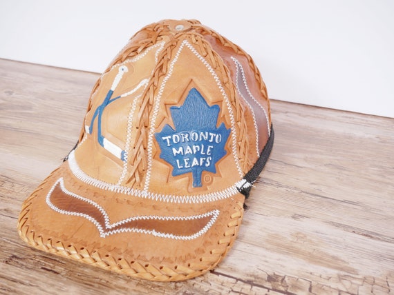 Handmade Toronto Maple Leafs Leather Baseball Hat - image 2