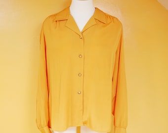 Orange Spice Button Down Blouse