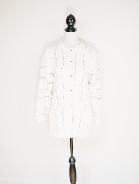 White Coogi Style Cardigan Purely Merino