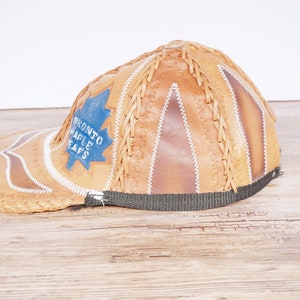 Handmade Toronto Maple Leafs Leather Baseball Hat image 3